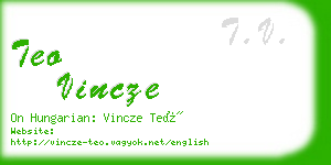 teo vincze business card